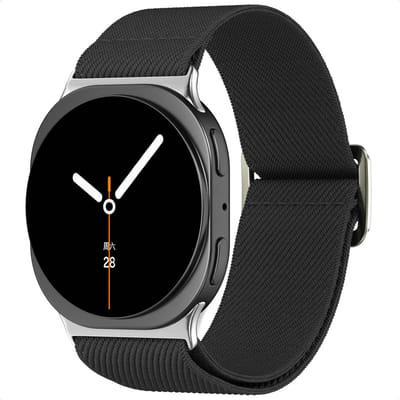 imoshion Elastisch nylon bandje voor de Samsung Galaxy Watch 9 (40/44mm) / Watch 8 (40/44mm) / Classic (46mm) - Zwart