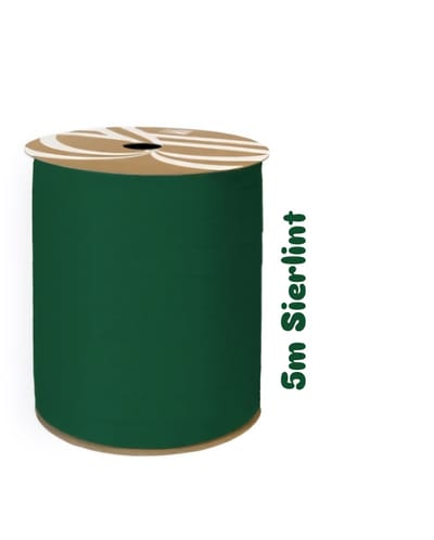 5m Paperlook Donkergroen - krullint - cadeau versiering - Niet op spoel geleverd