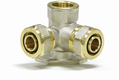 Schroeffitting Wandhoek V- 90° 16 x 2 - 1/2" IG - 16 x 2