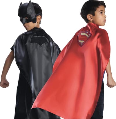 RUBIES FRANCE Batman vs Superman omkeerbare cape - Zwart/Rood voor kinderen