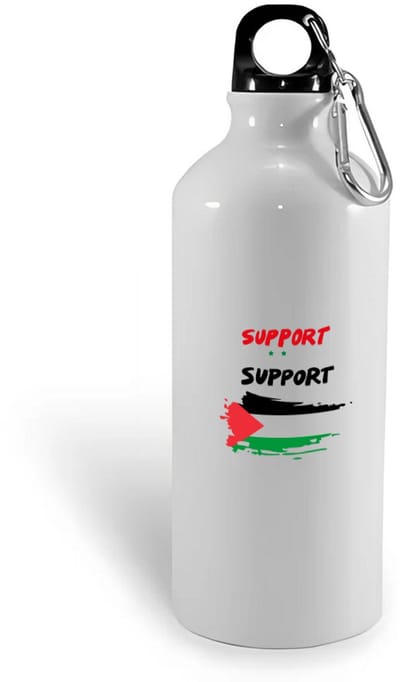 Hacebo® - Support Palestina waterfles - Palestina - mensen die liefde willen geven aan Palestina - degene die van Palestina houden - supporten - oorlog - verjaardagscadeautje - gift - geschenk - kado - water fles - 400ML