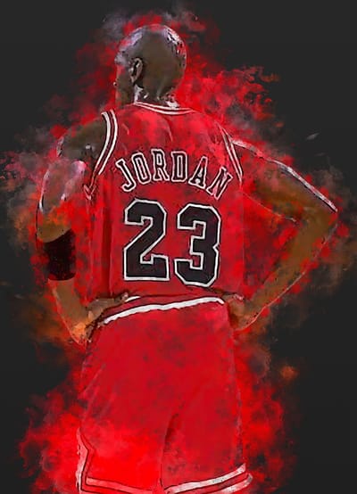 Michael Jordan A1 Semi-Glossy poster - 59.4x84 cm - Sport poster - Basketbal poster - Unieke poster van Michael Jordan in Chicago Bulls tenue