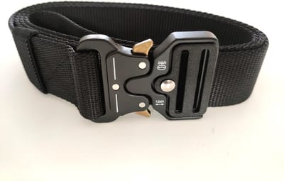 Tactical Belt (Zwart) - Military Style - Heavy Duty Riem - Veiligheidsriem