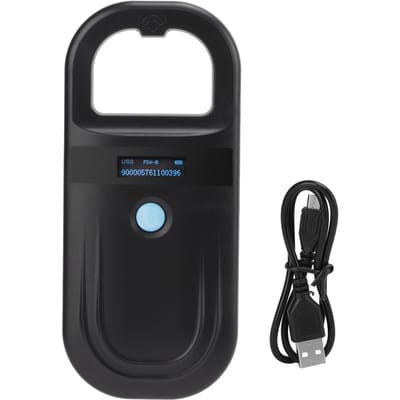 Zwarte Huisdier Microchip Scanner 134.2KHz Dierlijke Handheld Lezer Huisdier Tag Scanner voor Katten Honden black
