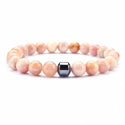 XYZ Goods Armband Heren Zonnesteen Kralen - Natuursteen - 19cm - Elastisch