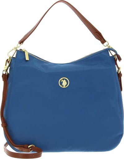 U.S. POLO ASSN. Schoudertas Houston Hobo Bag L. Blue / Tan Lichtblauw