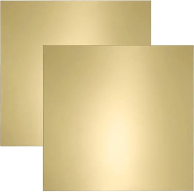 Messingplaat - Metaalplaat - Ambachtelijk Werk - Corrosiebestendig Materiaal - 150x150mm 0.5mm