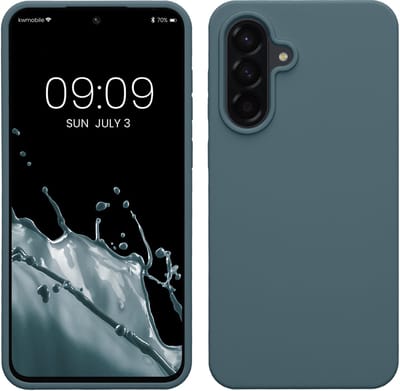 kwmobile telefoonhoesje geschikt voor Samsung Galaxy A56 5G - Hoesje met siliconen coating - Smartphone case in leisteen