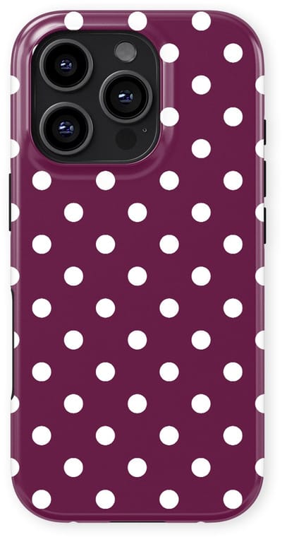 Polka Dots Hoesje geschikt voor iPhone 16 Pro | Geschikt Voor Mag | Stippen Design Backcover geschikt voor iPhone 16 Pro Purple Pop