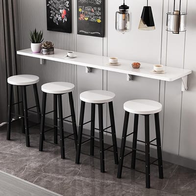 Wandmontage Tafel - Klaptafel Bureau - Ruimte Besparen - Zware Lasten Ondersteund - 24x16 inch - Witte Esdoorn