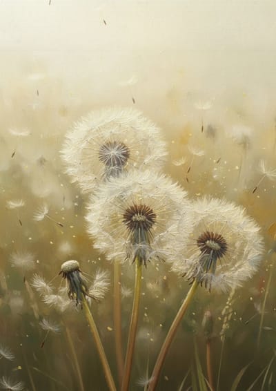 Dandelion - Mint by Michelle decoupage papier - A3