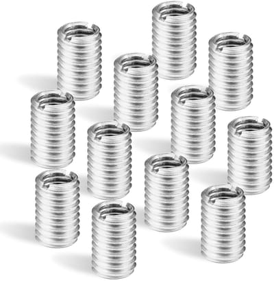 Draadinsserts M4 naar M6, 12 mm Draadbus, Draadadapter, Roestvrijstalen Bussen voor Auto's, Schroefmoeren, Mechanische Toepassingen, 15 Stuks, Duurzaam en Betrouwbaar