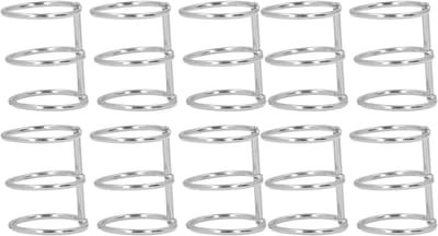 10 Stuks Zilverkleurige Ringbandringen voor Fotoalbum, Reisdagboek, Notitieboek - Ronde Cirkelkalender - 15/20/25/30 mm