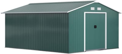 Grote Tuinschuur 22 m³ Weerbestendig met Schuifdeuren - Groen