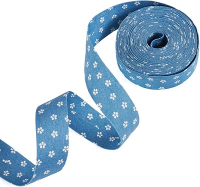 5 meter brede denim linten van 25 mm voor het maken van bloemen, haaraccessoires en kledingdecoratie met retro jeanslook