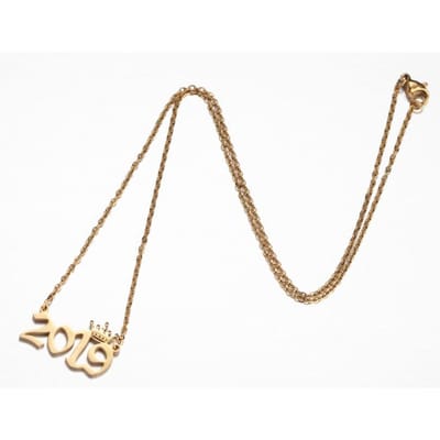 Kroon Jaar Nummer Hanger Ketting Gouden Kleur Ketting Roestvrij Staal Kettingen Voor Vrouwen Verjaardagscadeau Sieraden 2000 1993 Choker goud