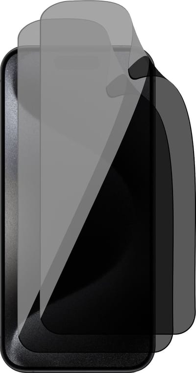 Privacy Screenprotector geschikt voor iPhone 15 Pro - 2x FlexGuard Screen Protector