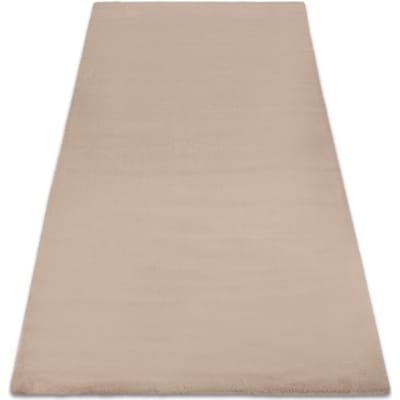 Kleden Rugsx Tapijt BUNNY taupe beige IMITATIE konijnenvacht 60x100 cm