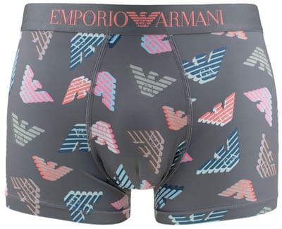 Emporio Armani heren microfiber boxer logo grijs