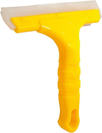 Dubbele Siliconen Wisser - Raamwisser - Ramen Schoonmaken - Flexibel Dubbelzijdig - 16 x 14.5cm - Geel