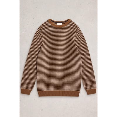 White Stuff Tuck Stitch Crew Tan Multi Taglia: L | Maglioni a maglia Outlet | Uomo