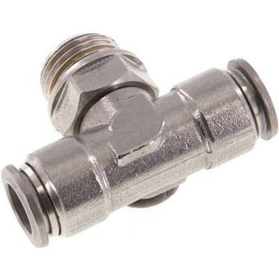 12mm x G1/2'' inline T-stuk RVS Insteekfitting Buitendraad FDA Draaibaar FKM