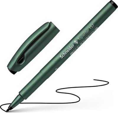 Schneider fibrepen - Topwriter 157 - 0,8 mm - zwart - S-115701