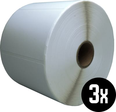 DULA Compatible Zebra Labels 76x51mm - 1370 etiketten per rol - kern 25mm - Wit - Verwijderbaar - 3 rollen