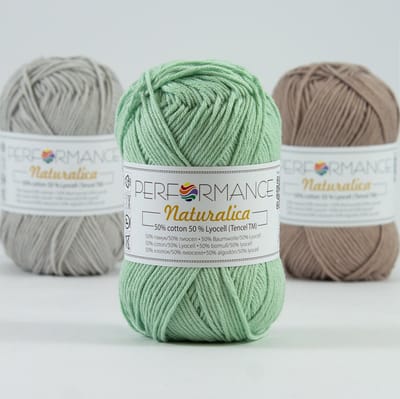 Duurzaam haakgaren Naturalica mint (2176) - katoen en lycocell - 5 bollen