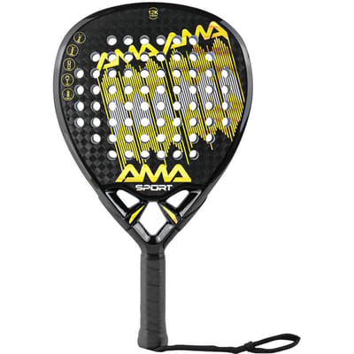 AMASSORT Padel Racket Tennisracket Koolstofvezel Populair Tennis 3K, 12K, 18K, Volledig Koolstofplaat Racket black