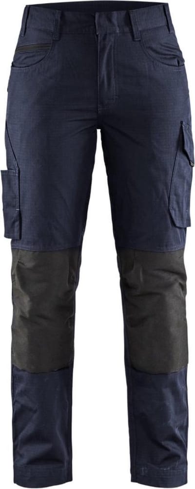 Blaklader Dames service werkbroek met stretch 7195-1330 - Donker marineblauw/Zwart - C32