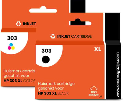 G&G Voordeelset Cartridges - HP 303XL Zwart en XL Kleur