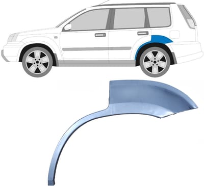 Kleine reparatiepaneel achterste spatbord voor Nissan X-Trail 2001-2007 / Links