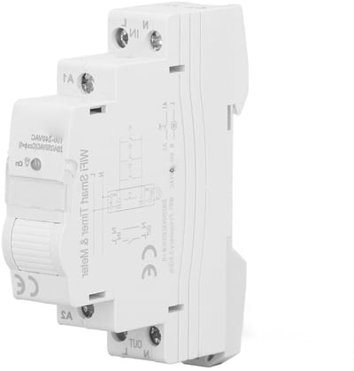 Slimme Energiemeter - WiFi Stroommeter - Energie Verbruik Monitoren - Real-time App Controle - 20A 100-240VAC - Wit