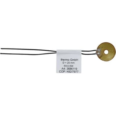 Thermo TECH Polyimide Verwarmingsfolie Zelfklevend 5 V 2.5 W Beschermingsklasse IPX4 (Ø) 20 mm