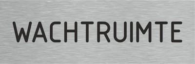 Deurbordje - wachtruimte bord - bordje - wachtruimte - rechthoekig met RVS look