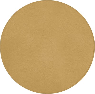 Badmat rond 70x70 cm - Antislip - Okergeel - Kleur - Herfst - Geel - Effen - Kleuren - Badmatten voor badkamer - Badkamermat - Douchemat - Ronde badkamer mat