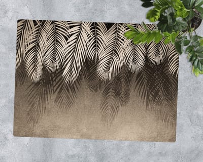Coloray Vloerbeschermer - Bladeren en hout Vloerbeschermer Bureaustoel - 100x70 cm - Bruin Computer Stoel Mat - Vloerbeschermer Bureaustoelmat - PVC Vloerbeschermer - Rechthoekige Mat - Natuur Thema