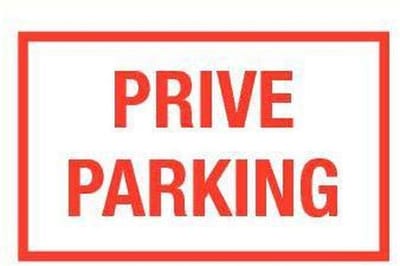 Prive parking tekststicker 200 x 125 mm