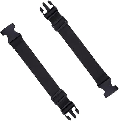 Dailygoods- Heuptas Verlenging 2 Stuks - Verstelbaar - Nylon - Robuust Gespsysteem - Zwart - Eenvoudig Design - Riemverlenging