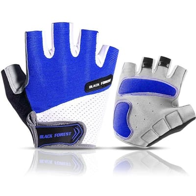 Schokbestendige antislip GEL Pad Fietshandschoenen Halve Vinger Sport Weerstand Mannen Vrouwen Zomer ademend Sportschool Fitness MTB Fiets Handschoenen XL blauw