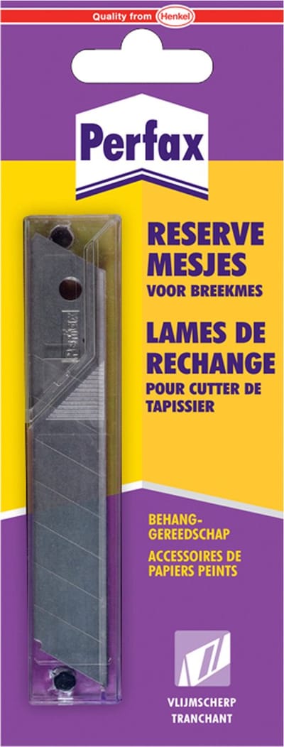 Perfax Reservemesjes Voor Breekmes 10 Stuks