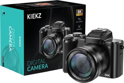Kiekz Fotocamera 88MP - Digitale Camera 8K - 16X Digitale Zoom - Fototoestel - Compact Camera - Ideaal voor Kinderen en Beginners - Inclusief 64GB SD Kaart