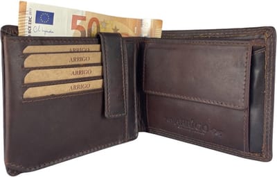 Portemonnee - Bruin - Leer- RFID - Anti Skim - Portemonnee Heren - Pasjes - Portefeuille Heren - Roodbruin