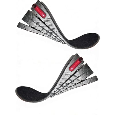 Verhogende Inlegzolen Heren Dames PVC Sport Schokabsorptie Schoenverhogers Hakinzetstukken 3 Lagen Hoogte: 3 cm 1,2 inch black