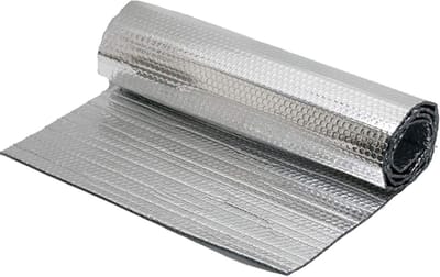 Radiatorfolie - Isolatie folie - Energie Besparen - Dubbele Bubbels - 1x2m - Zilver