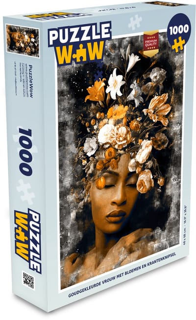 Puzzel Vrouwen - Goud - Bloemen - Legpuzzel - Puzzel 1000 stukjes volwassenen