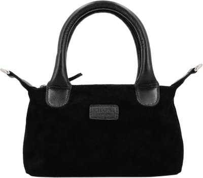 Charm London Buckingham Royale Handtas - Schoudertas - Crossbody - Suede - Leer - Leren Dames Tas - Zwart