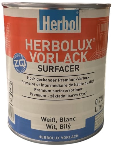 Herbol Herbolux Aqua Vorlack - Watergedragen tussenlak voor hout en diverse ondergronden - 0.75 L - Wit