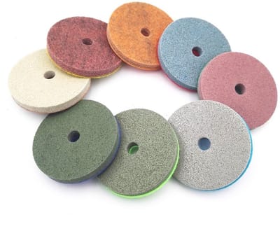 Polijstpads Set - Schuurschijven Steen - Vloeren Polijsten - Diamant Spons Materiaal - 4 Inch Set - Grijs